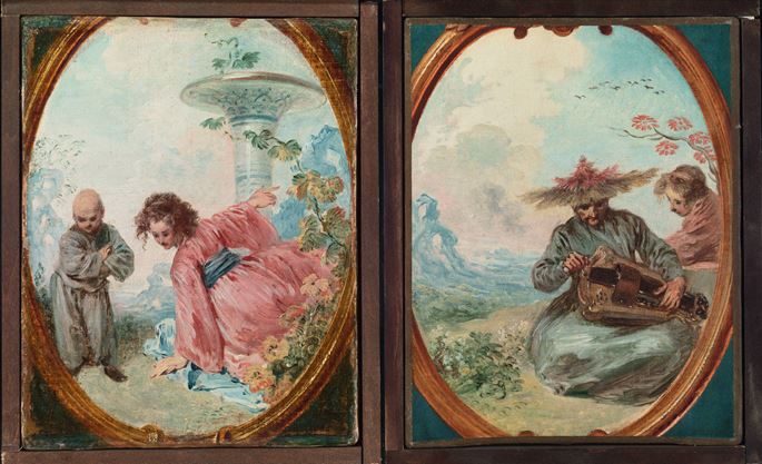 Jean Antoine Watteau - &quot;Viosseu&quot; or Chinese Musician; Chinese Woman of Kouei Tchéou: A Pair of Paintings | MasterArt